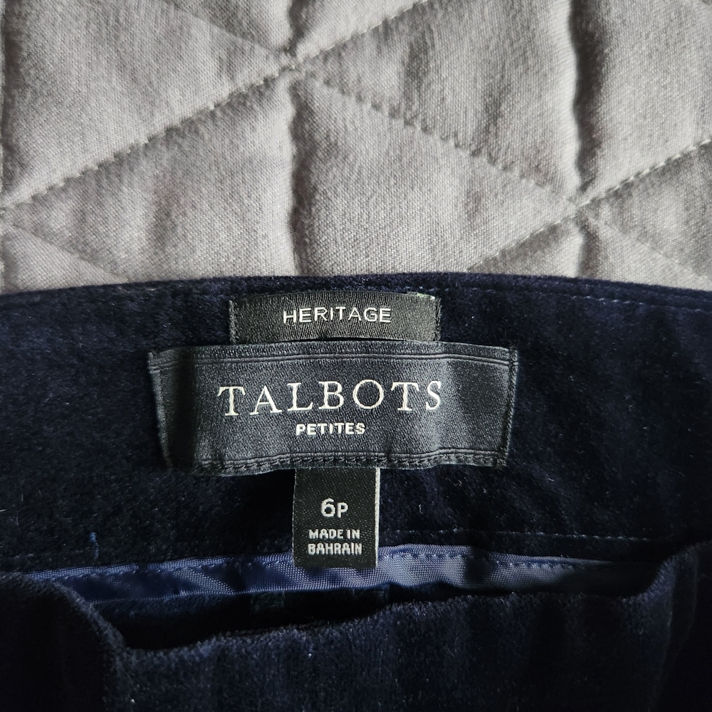 Talbots Velvet Navy Women's Pants-Size 6 Petit - Picture 4 of 12